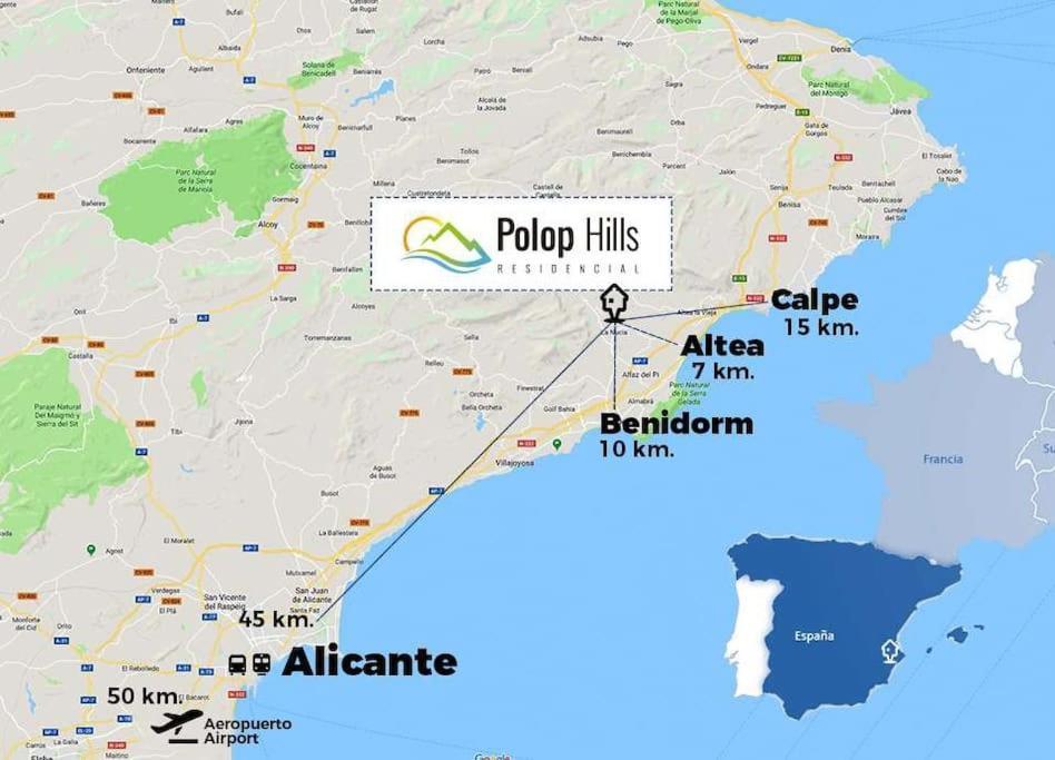 Casa Con Piscina Privada Polop Villa Kültér fotó